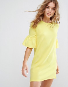 Платье с оборками Pull&Bear - Желтый
