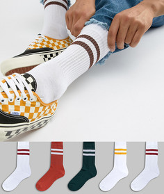 5 пар спортивных носков разного цвета ASOS DESIGN - Мульти