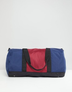 Темно-синяя сумка с контрастной бордовой вставкой ASOS DESIGN - Темно-синий