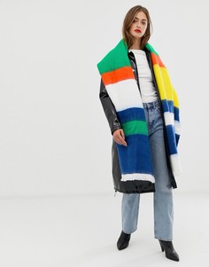 Широкий шарф в полоску ASOS DESIGN - Мульти
