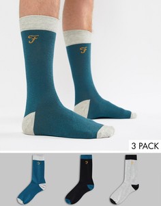 Набор из 3 пар носков Farah Derby - Зеленый