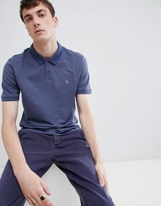 Синее меланжевое поло из пике с логотипом Original Penguin Winston - Синий