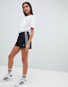 Черные шорты с тремя полосками adidas Originals - Черный