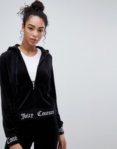 Худи черного цвета с логотипом Juicy Couture - Черный