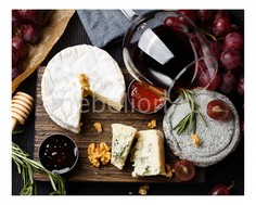 Панно (50х40 см) Вино и сыр 1744076 Ekoramka