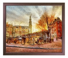 Панно (60х50 см) Осенний город 1721045 Ekoramka