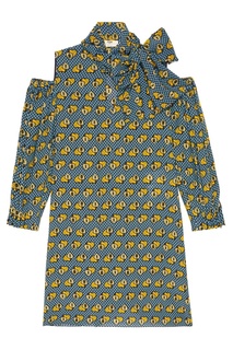 Платье с открытыми плечами Fendi