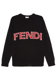 Шерстяной джемпер с логотипом Fendi