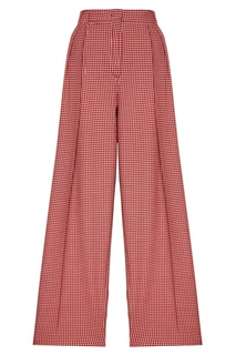 Шерстяные брюки в клетку Fendi