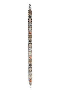 Серый ремень для сумки с аппликацией Fendi