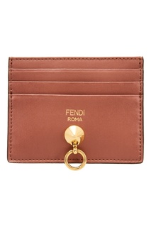 Бордовая визитница Fendi