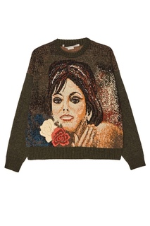 Серый джемпер с контрастным рисунком Stella Mc Cartney