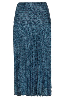 Синяя юбка с узором Fendi