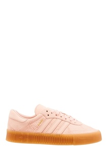 Розовые кожаные кроссовки SAMBAROSE W Adidas