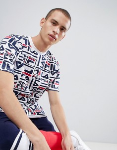 Белая футболка с логотипом Fila Black - Белый