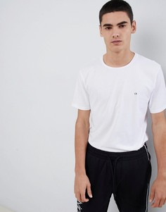 Белая футболка с вышитым логотипом Calvin Klein - Белый
