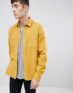 Горчичная рубашка навыпуск ASOS DESIGN - Желтый