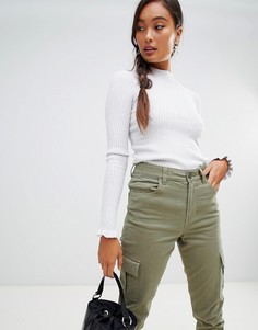 Лонгслив в рубчик Miss Selfridge - Серый