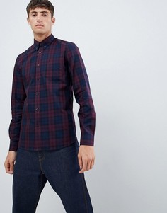 Бордовая рубашка в шотландскую клетку Fred Perry - Красный