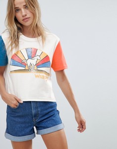 Укороченная футболка с логотипом Wrangler - Белый
