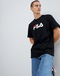 Черная футболка с крупным логотипом Fila Black Line - Черный