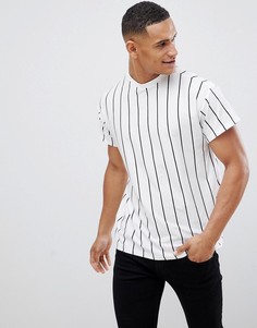 Белая футболка в полоску New Look - Белый