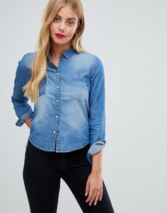 Короткая джинсовая рубашка JDY Lorine - Синий