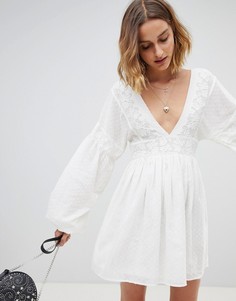 Платье мини Free People - Белый