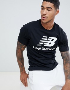 Черная футболка с логотипом New Balance MT83530_BK - Черный