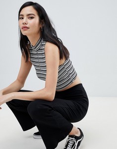 Кроп-топ на молнии с высоким воротом Nobodys Child - Мульти