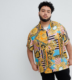 Oversize-рубашка с принтом в стиле барокко ASOS DESIGN Plus - Мульти