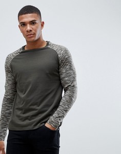 Лонгслив с круглым вырезом Brave Soul - Зеленый