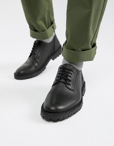 Туфли из зернистой кожи Selected Homme - Черный