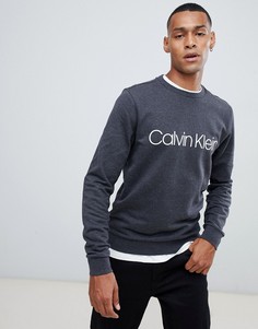 Темно-серый свитшот с логотипом Calvin Klein - Серый