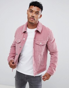 Розовая вельветовая куртка ASOS DESIGN - Розовый