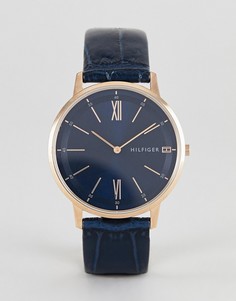 Часы с кожаным ремешком Tommy Hilfiger Cooper — 41 мм - Черный