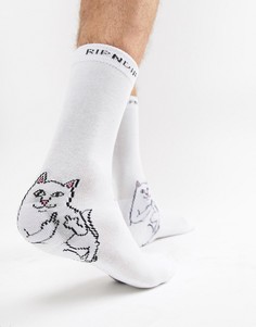 Белые носки RIPNDIP Lord Nermal - Белый