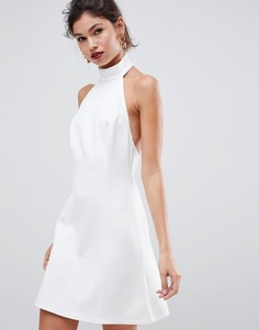 Платье мини с халтером ASOS DESIGN - Белый