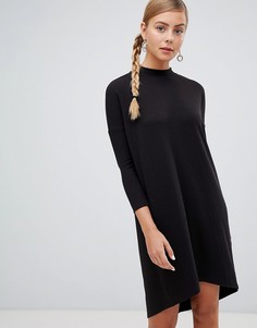 Трикотажное oversize-платье Monki - Черный