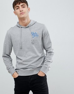 Худи с логотипом на груди Jack & Jones Originals - Серый