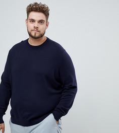 Темно-синий джемпер с круглым вырезом Burton Menswear Big & Tall - Темно-синий