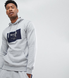 Nicce hoodie in grey with box logo exclusive to ASOS - Серый