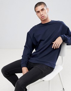 Свободный темно-синий свитшот ASOS DESIGN - Темно-синий