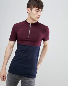 Облегающая футболка с высоким воротником и молнией ASOS DESIGN - Мульти