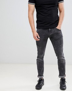 Выбеленные черные джинсы скинни в байкерском стиле Blend - Черный