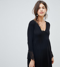 Свободное платье с кружевными манжетами ASOS DESIGN Maternity - Мульти