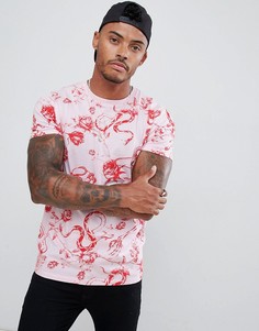 Футболка с принтом ASOS DESIGN - Розовый