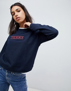 Свитшот с логотипом Tommy Hilfiger - Темно-синий