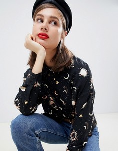 Укороченная рубашка с принтом ASOS DESIGN - Мульти