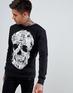 Свитшот с принтом черепа Bolongaro Trevor - Черный